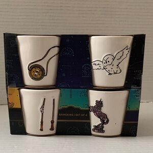 Rae Dunn , Double Sided Harry Potter Themed Ramekins Set of 4 NEW